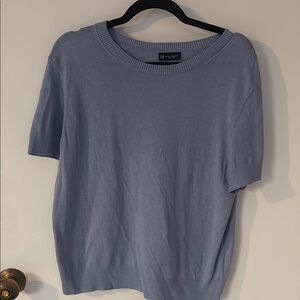 Light Blue Short Sleeve Sweater